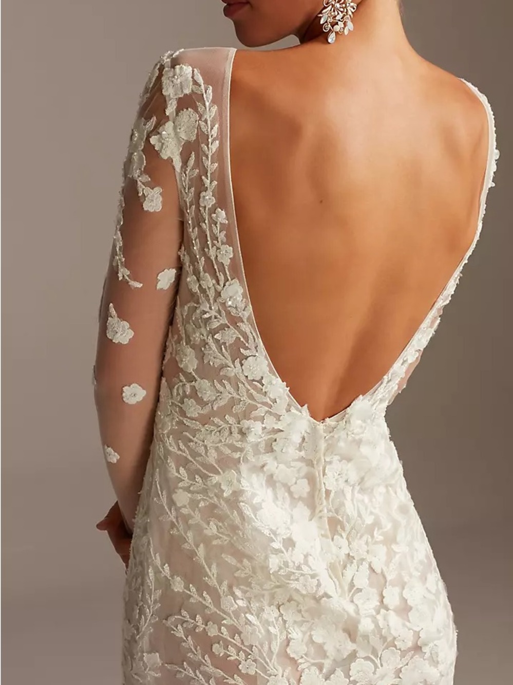 Galina Signature - Embroidered Illusion Bodysuit Wedding Dress & optional skirt - Picture 6 of 15